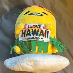 Gudetama Hawaii Hula License Plate Aloha Plush